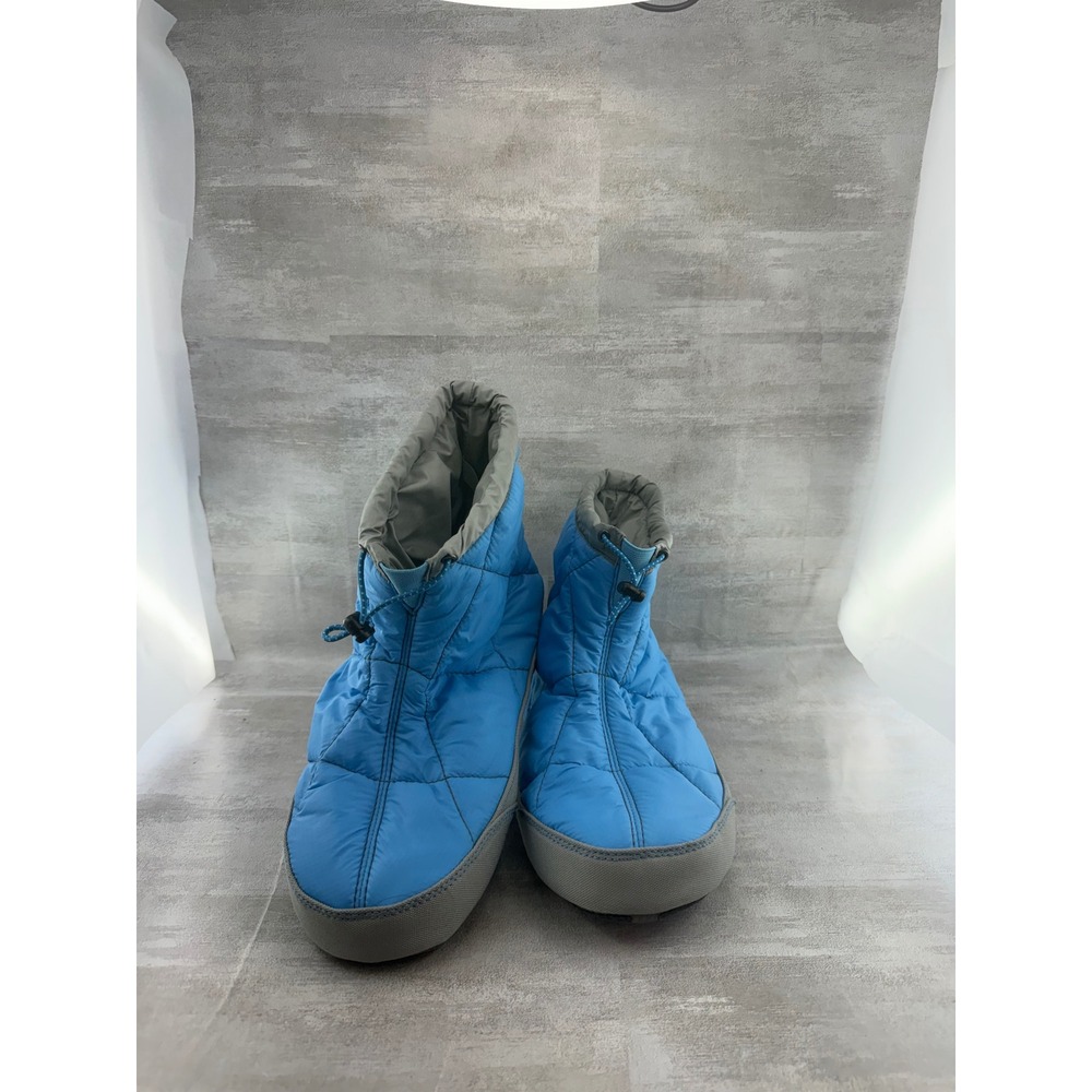 LL Bean Men Blue Quilted Down Bootie Slippers Size L 10.5-11.5 JLU2 24